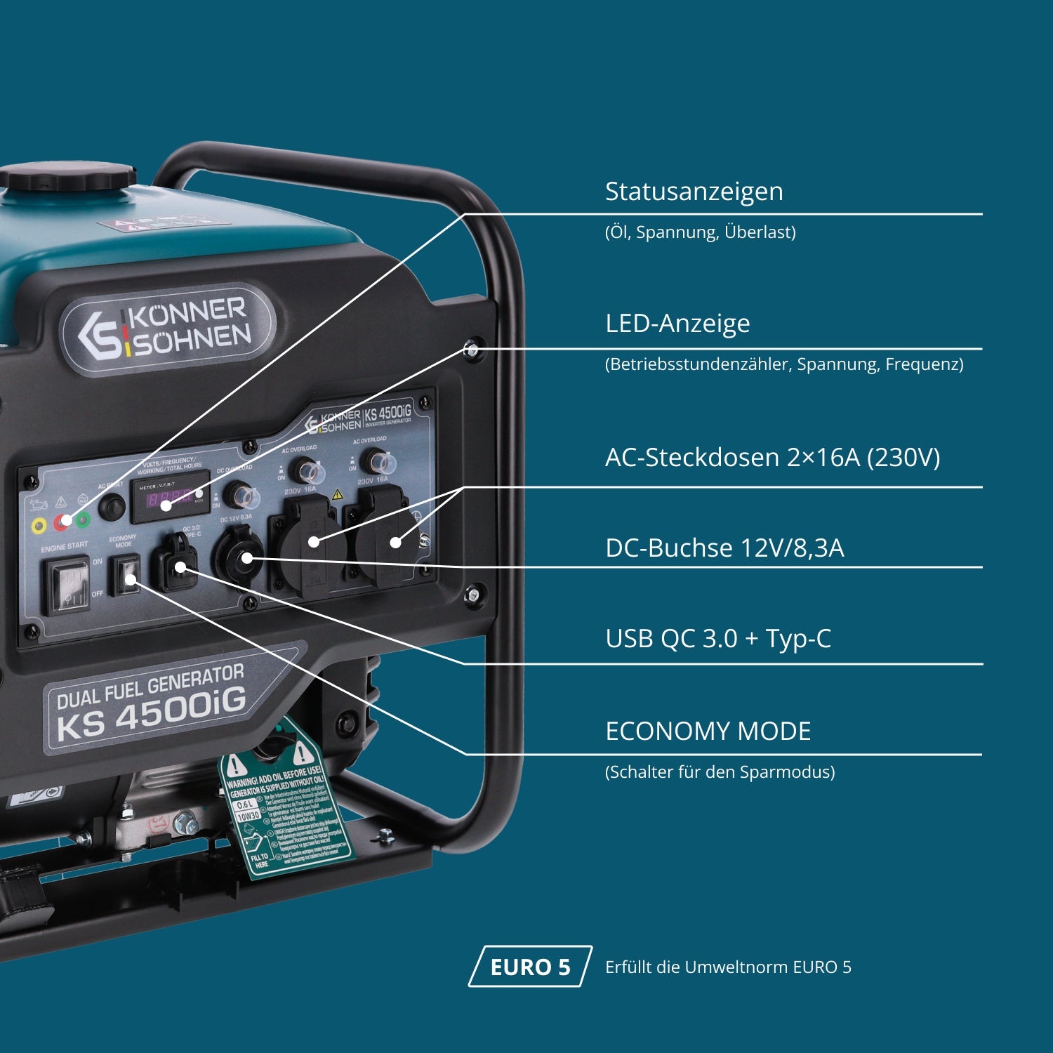 Dual Fuel-Inverter-Generator KS 4500iG – Inverter-Generatoren