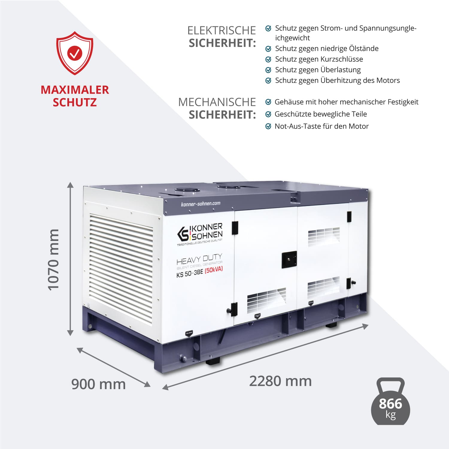 3-Phasen-Generator KS 50-3BE – Benzin-Stromerzeuger