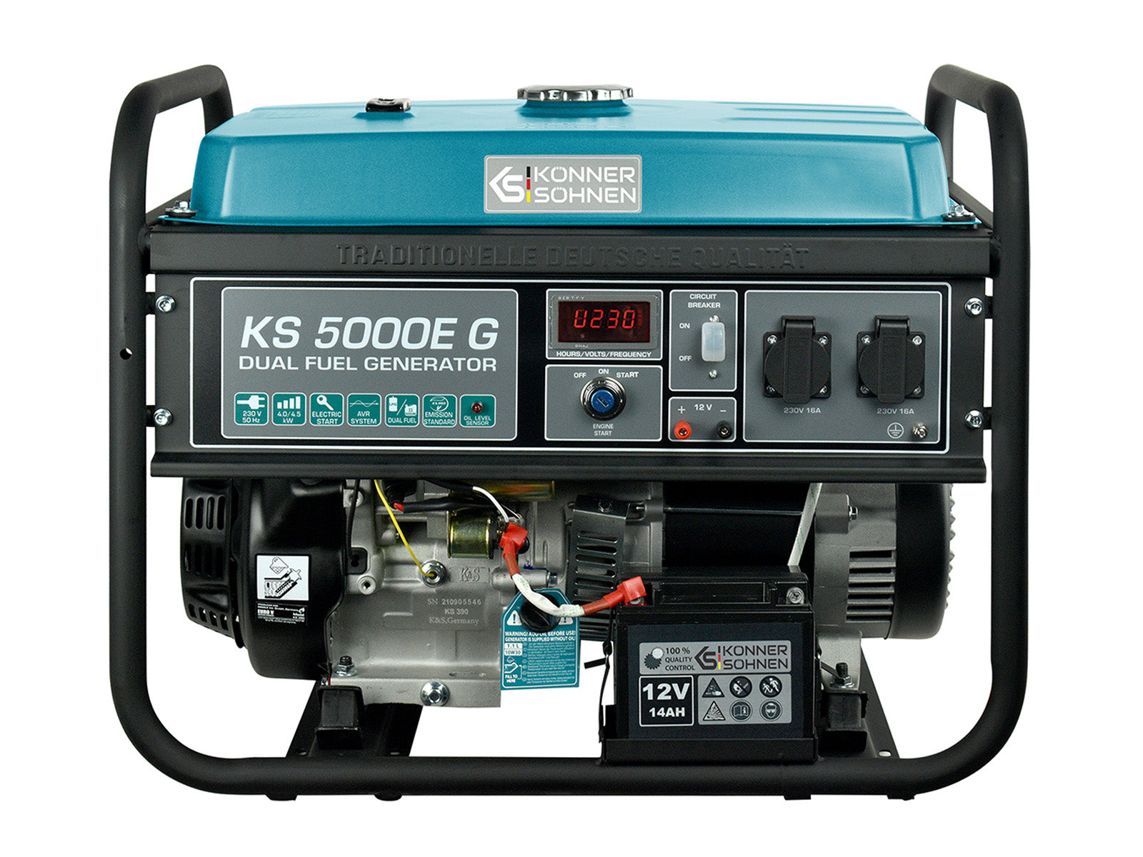 LPG/Benzin-Generator KS 5000E G – Gas- & Hybrid-Stromerzeuger
