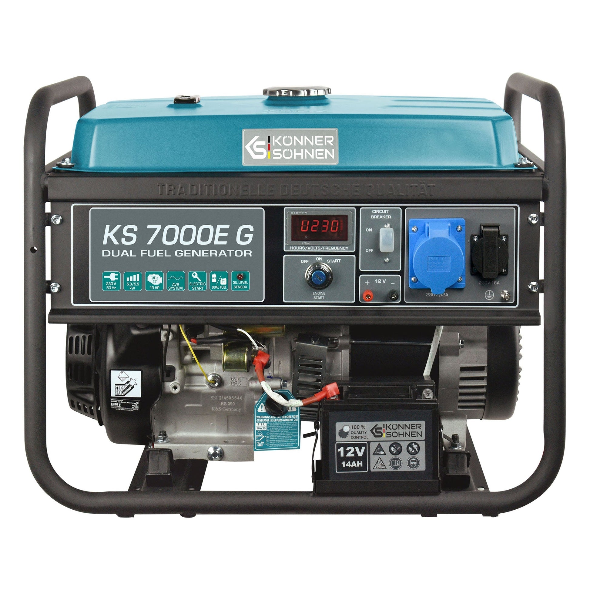 LPG/Benzin-Generator KS 7000E G – Gas- & Hybrid-Stromerzeuger