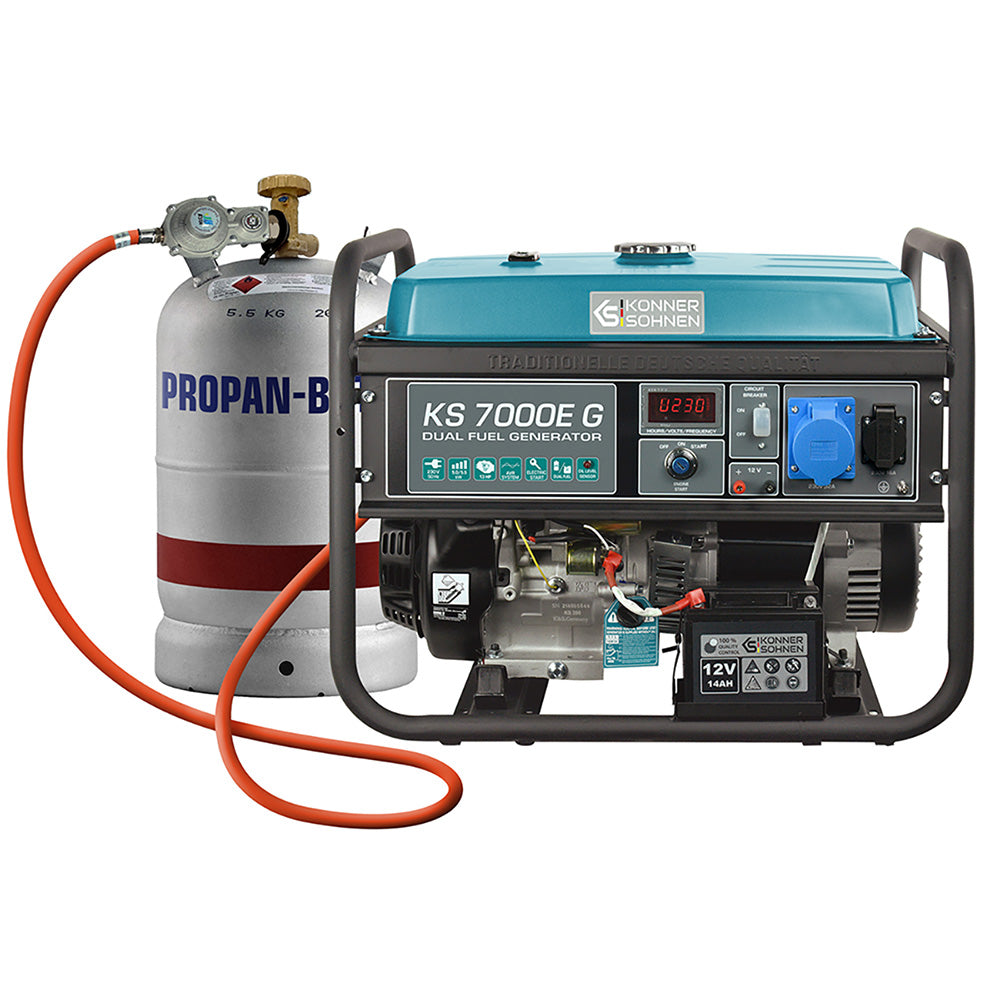 LPG/Benzin-Generator KS 7000E G – Gas- & Hybrid-Stromerzeuger