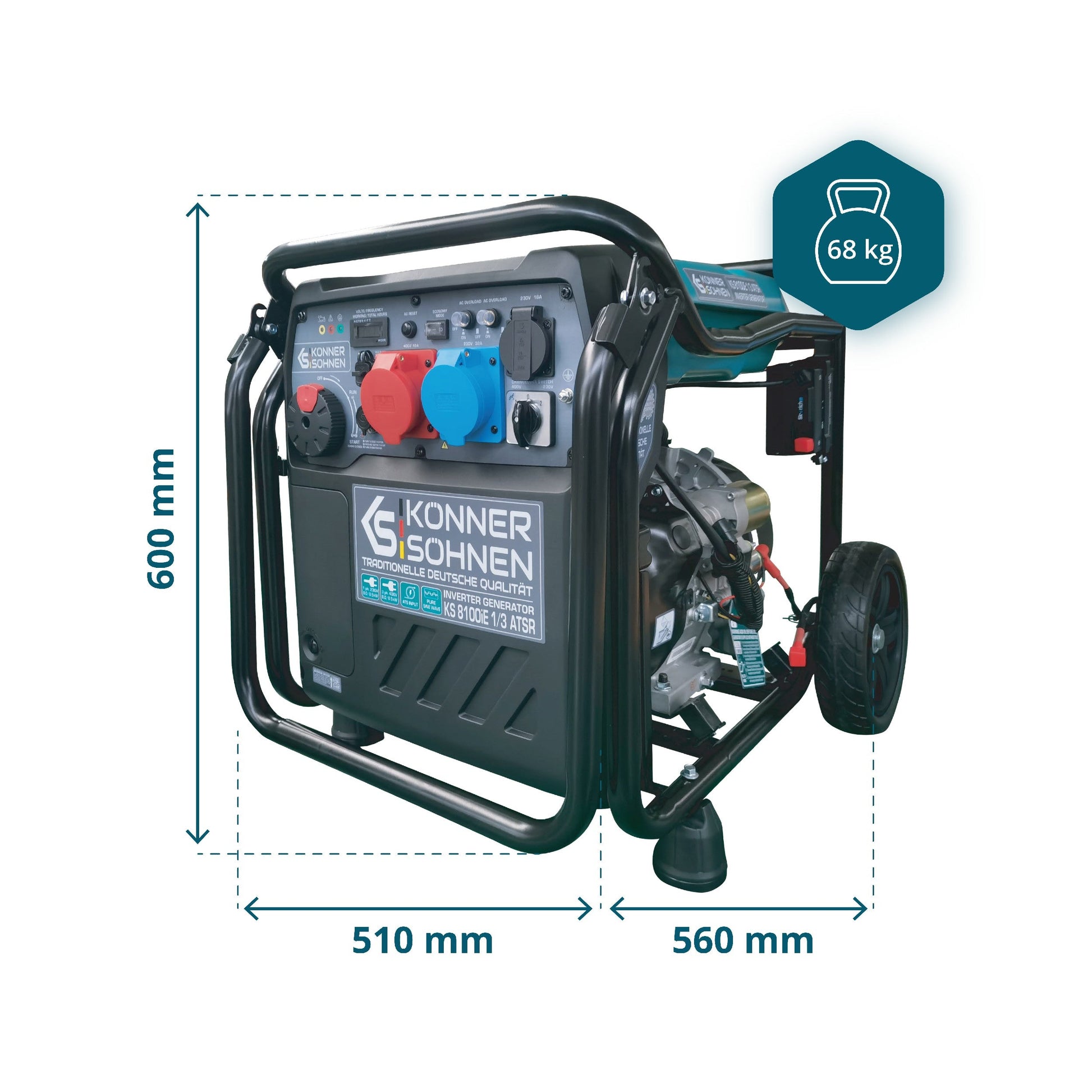 Inverter-Stromerzeuger KS 8100iE 1/3 ATSR – Inverter-Generatoren