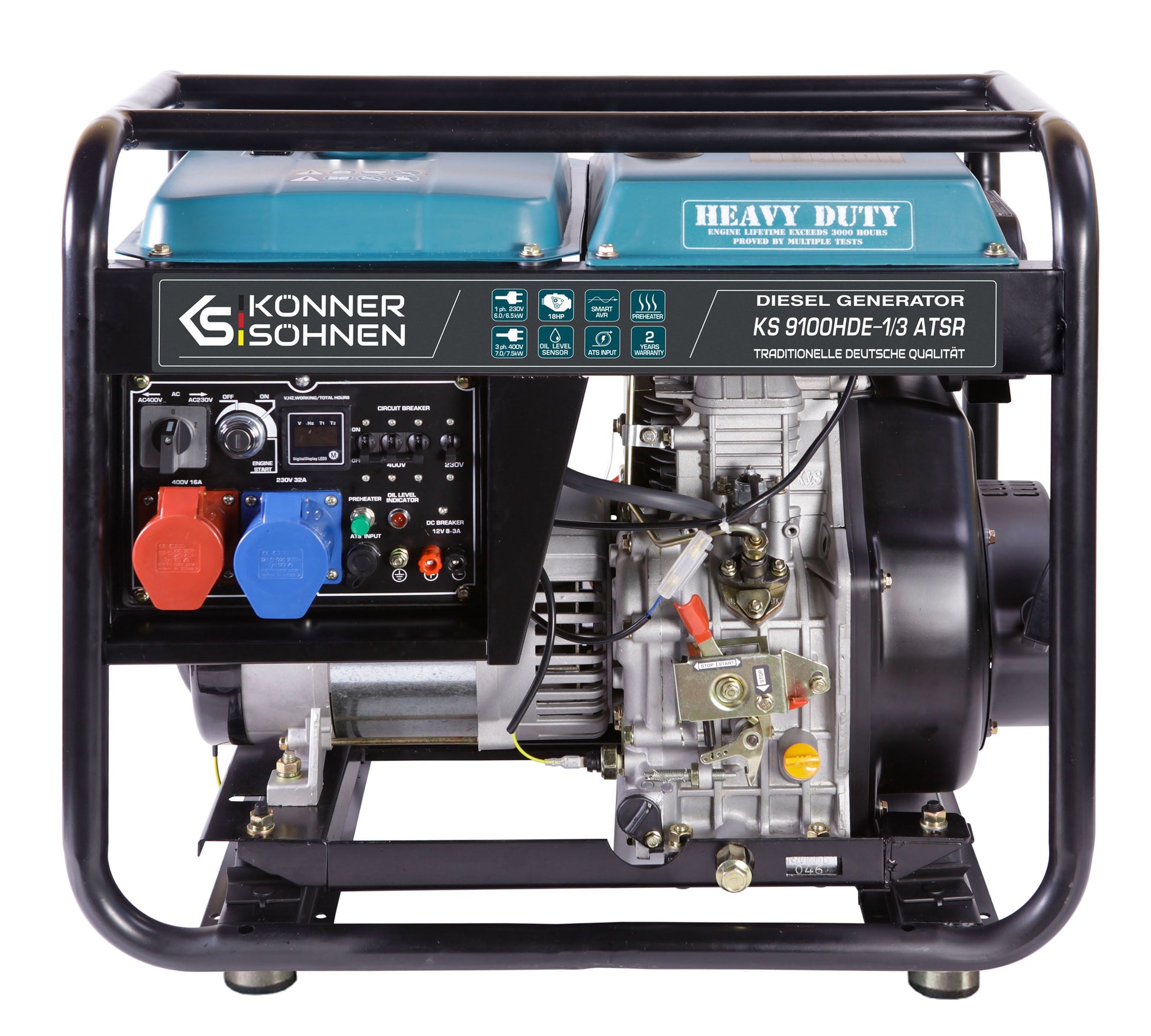 Diesel-Generator KS 9100HDE-1/3 ATSR (EURO V) – Diesel-Stromerzeuger