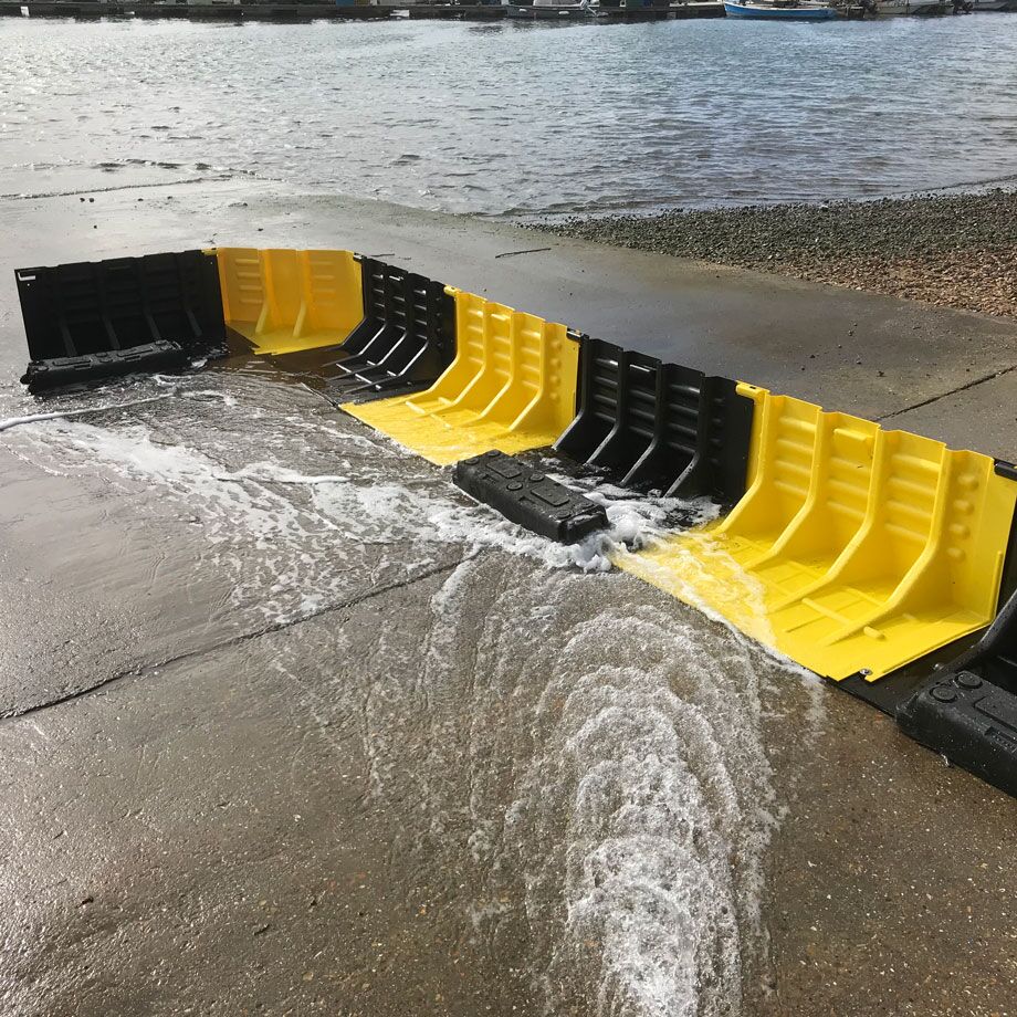 Loidhold Damm Flex – Hochwasserschutzzaun Mobil Stauhöhe 45 cm – Länge: 100 cm