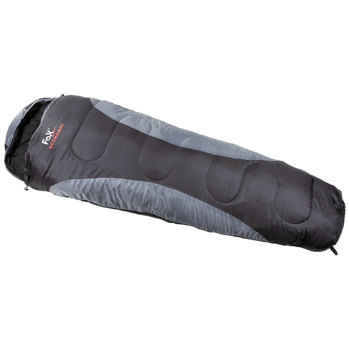 Mumienschlafsack, "Economic", schwarz-grau-Schlafsäcke/Camping-Krisenbedarf