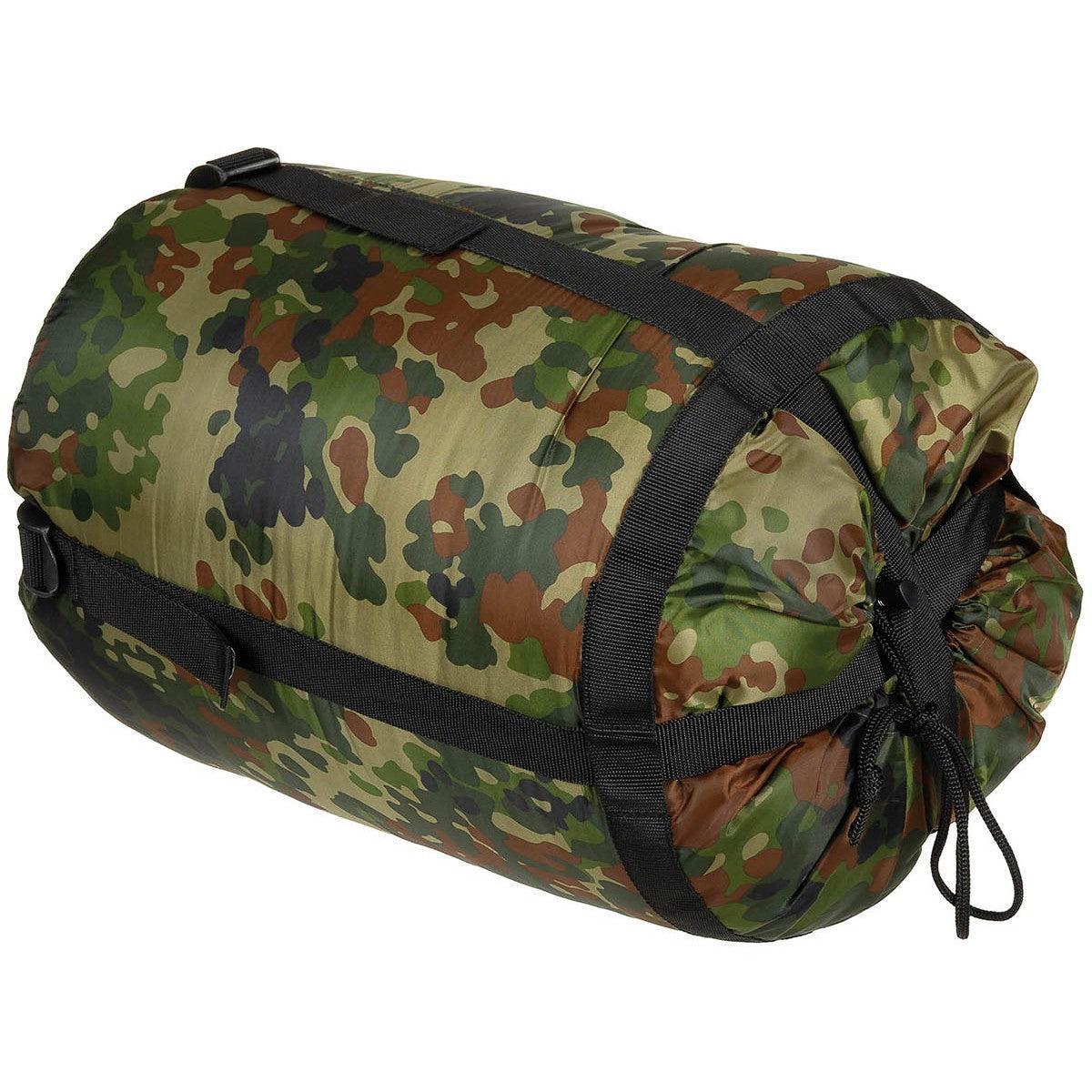 Mumienschlafsack, flecktarn, 2-lagige Füllung-Schlafsäcke/Camping-Krisenbedarf