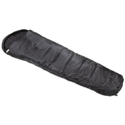 Mumienschlafsack, schwarz, 2-lagige Füllung-Schlafsäcke/Camping-Krisenbedarf
