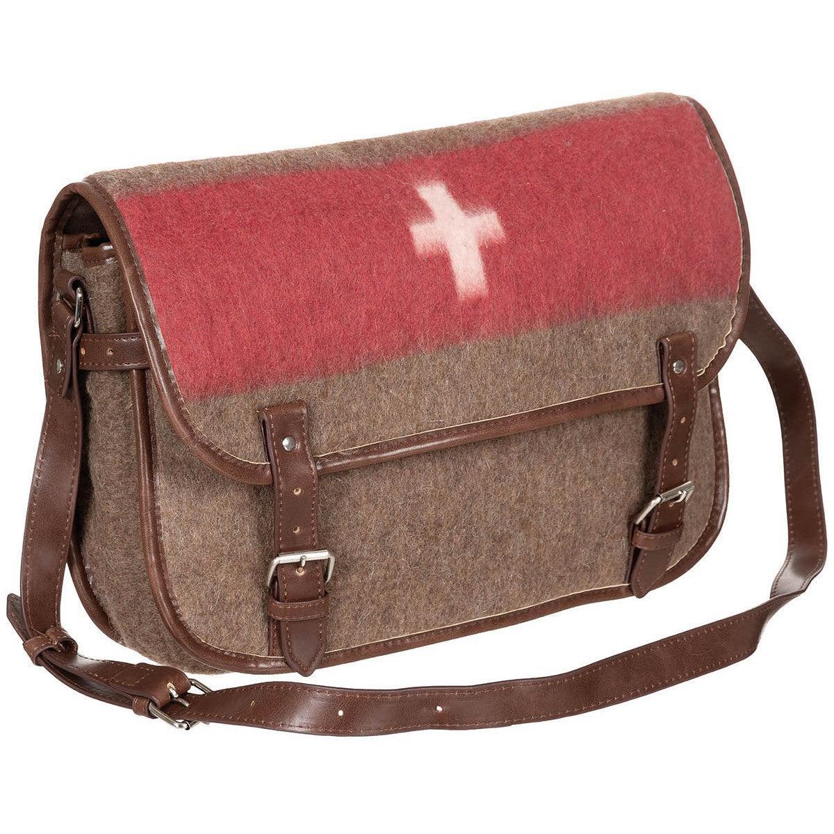 Schweiz. Umhängetasche, mit Kunstleder-Riemen-Taschen/Rucksäcke/Holster-Krisenbedarf