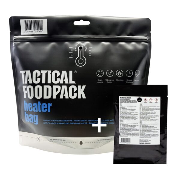 Tactical Foodpack Heizbeutel mit Heizelement – Flammloses Komplett-Set, mind. 10× verwendbar 50x