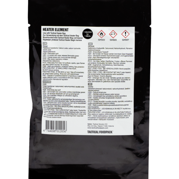 Tactical Foodpack Heizer-Element – Flammloses Einweg-Heizelement für Outdoor-Mahlzeiten 130x