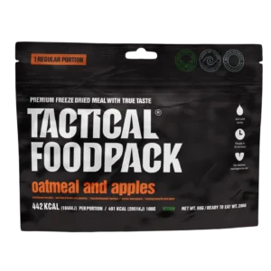 Tactical Foodpack Haferflocken mit Äpfeln – Veganes Outdoor-Frühstück gefriergetrocknet 20x