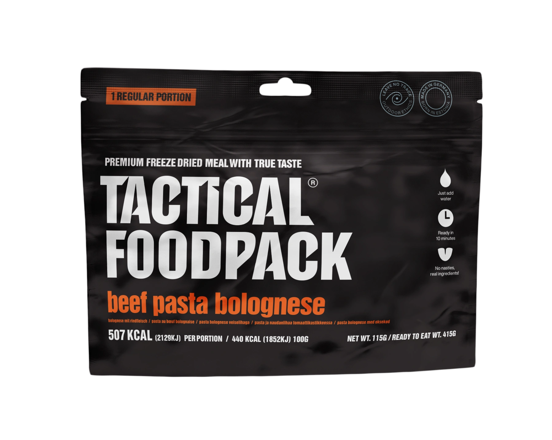 Tactical Foodpack Beef Pasta Bolognese – Gefriergetrocknet