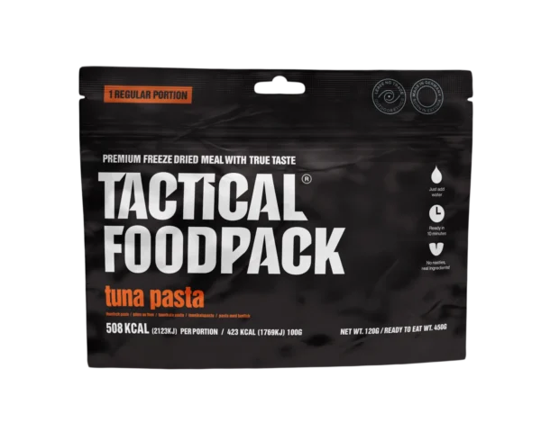 Tactical Foodpack Thunfisch-Pasta – Gefriergetrocknet, 508 kcal, 8 Jahre haltbar 20x