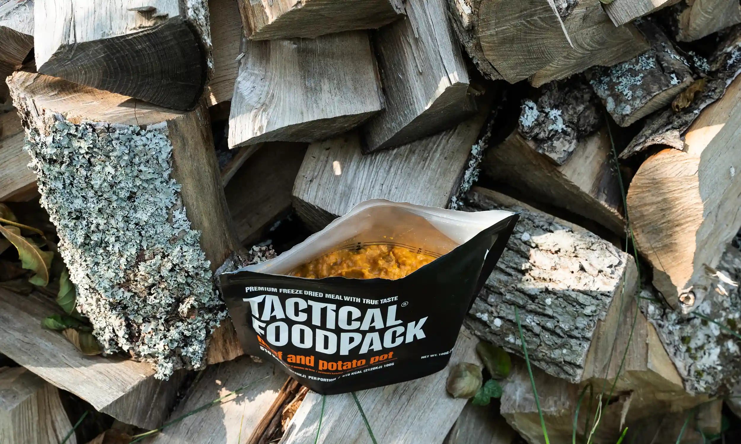 Tactical Foodpack Rindfleisch-Kartoffel-Eintopf – 30 g Protein, gefriergetrocknet 20x
