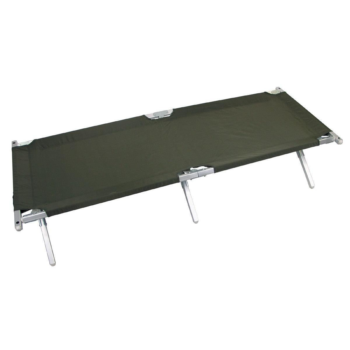 US Feldbett, Alu, oliv, wie original US Army-31 Schlafsäcke/Camping-Krisenbedarf