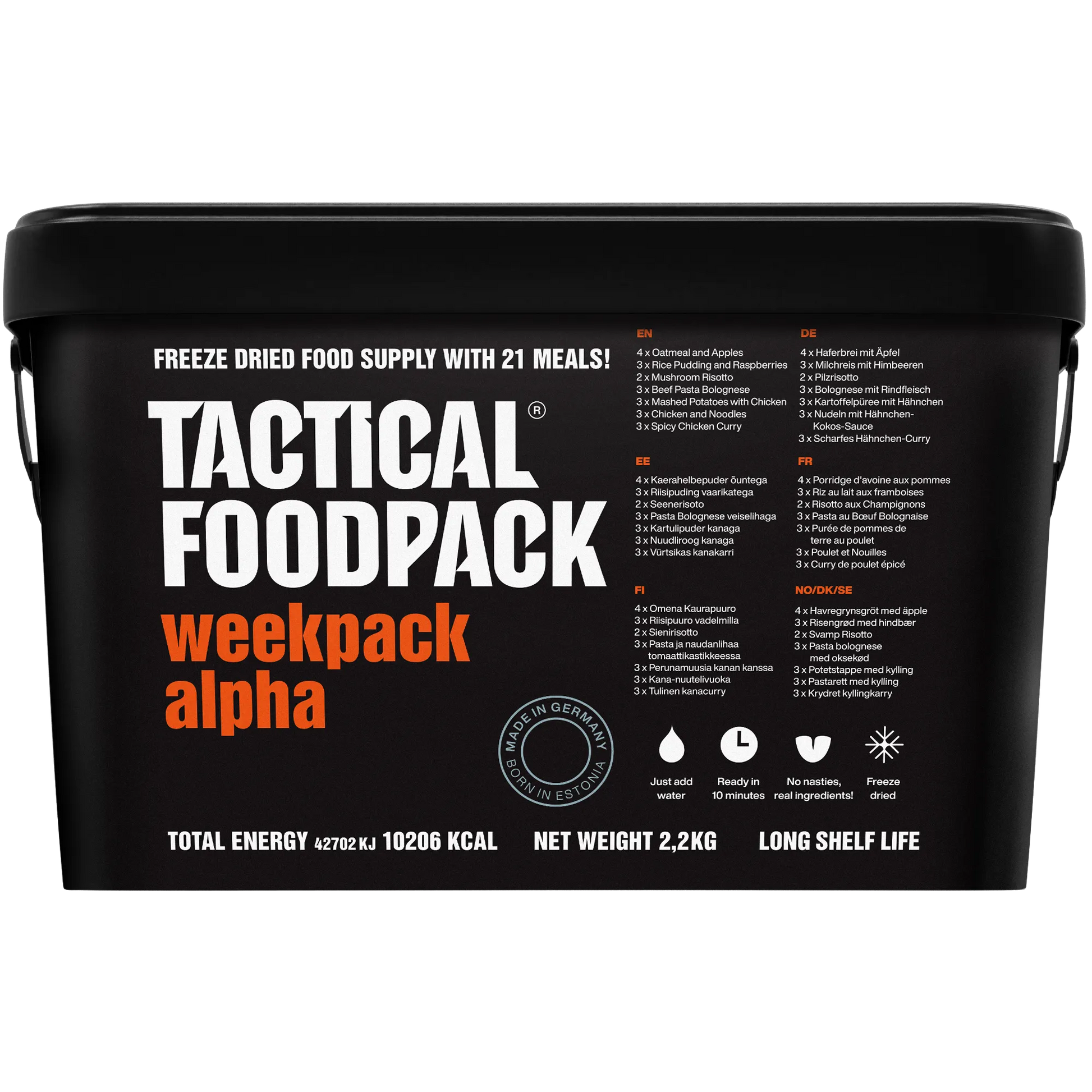 Tactical Foodpack Weekpack Alpha – 21 Mahlzeiten für 7 Tage Notvorrat