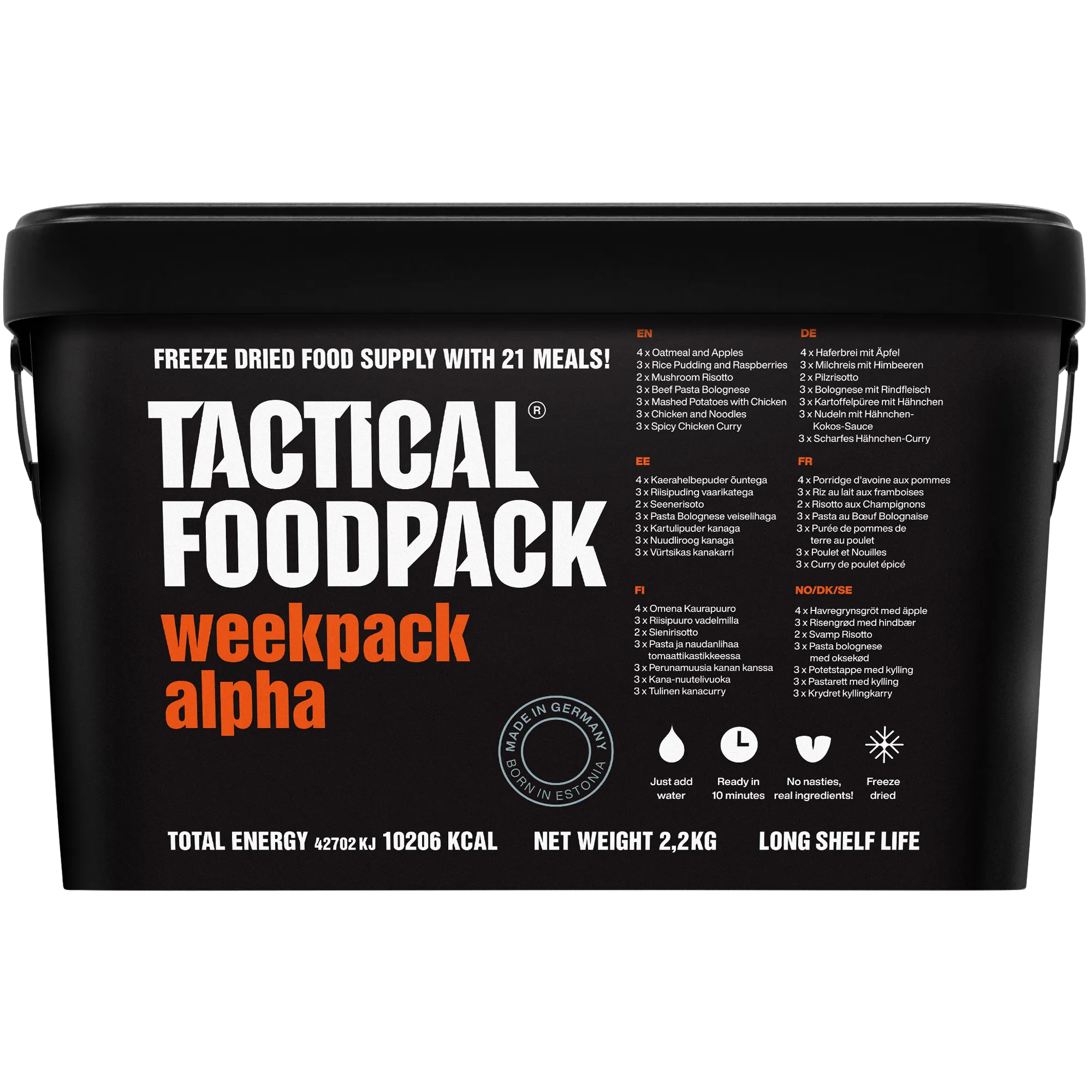 Tactical Foodpack Weekpack Alpha – 21 Mahlzeiten für 7 Tage Notvorrat