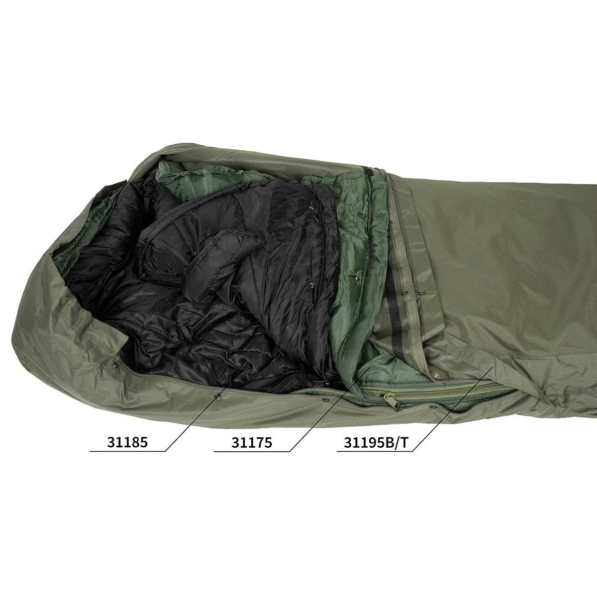 GI Modular Schlafsack System, Innenteil, "Interm.", schwarz