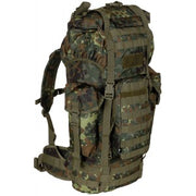 BW Kampfrucksack, "MOLLE", 65 l, Alu-Ausst., flecktarn