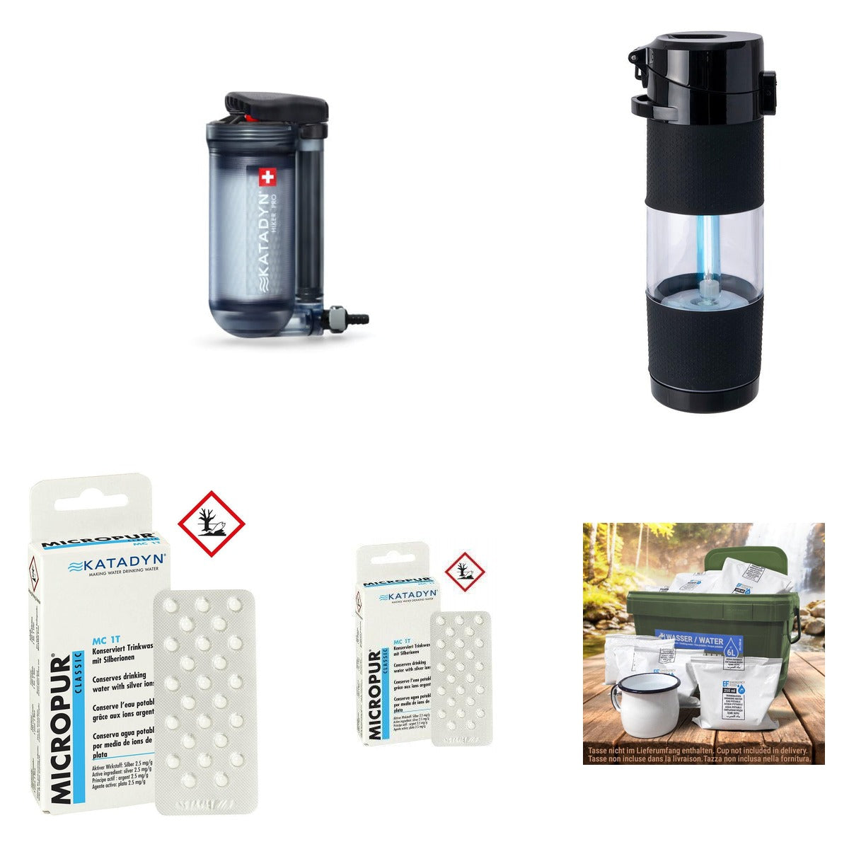 Wasser-Sicherheits-Paket – Filter, Desinfektion & Notvorrat
