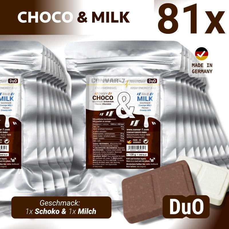 CONVAR-7 NextGen Energy Bar Duo Choco & Milk (120g) 81x