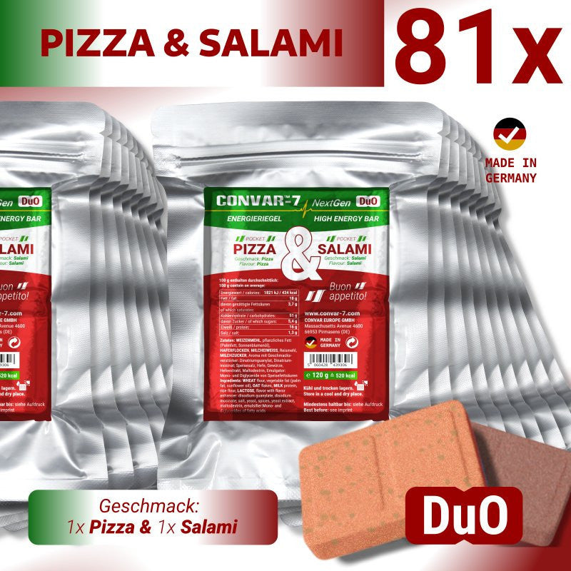 CONVAR-7 NextGen Energy Bar Duo Pizza & Salami (120g) 81x