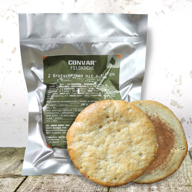 CONVAR™ Feldküche 2 Brotscheiben mit Aufstrich, Geschmack: Röstzwiebeln 20x