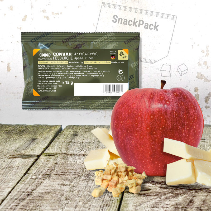 CONVAR™ Feldküche Apfelwürfel Weiße Schokolade (15g) 100x