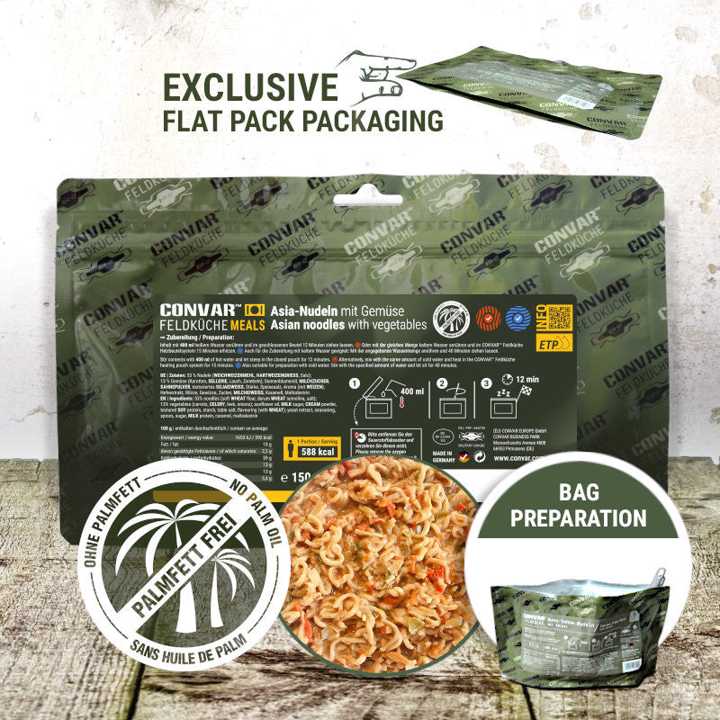 CONVAR™ Feldküche Asia-Nudeln mit Gemüse (150 g) 12x