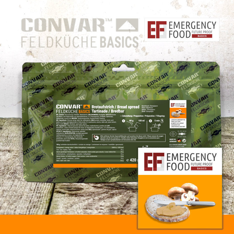 CONVAR™ Feldküche Basics Brotaufstrich Champignon-Creme (420g) 15x