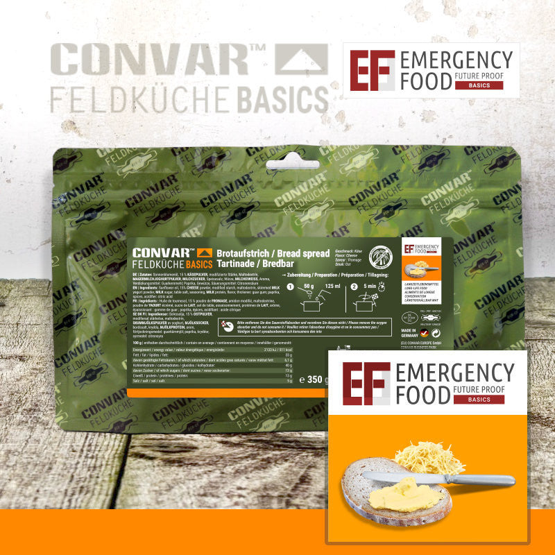 CONVAR™ Feldküche Basics Brotaufstrich Käse-Creme (350g) 15x