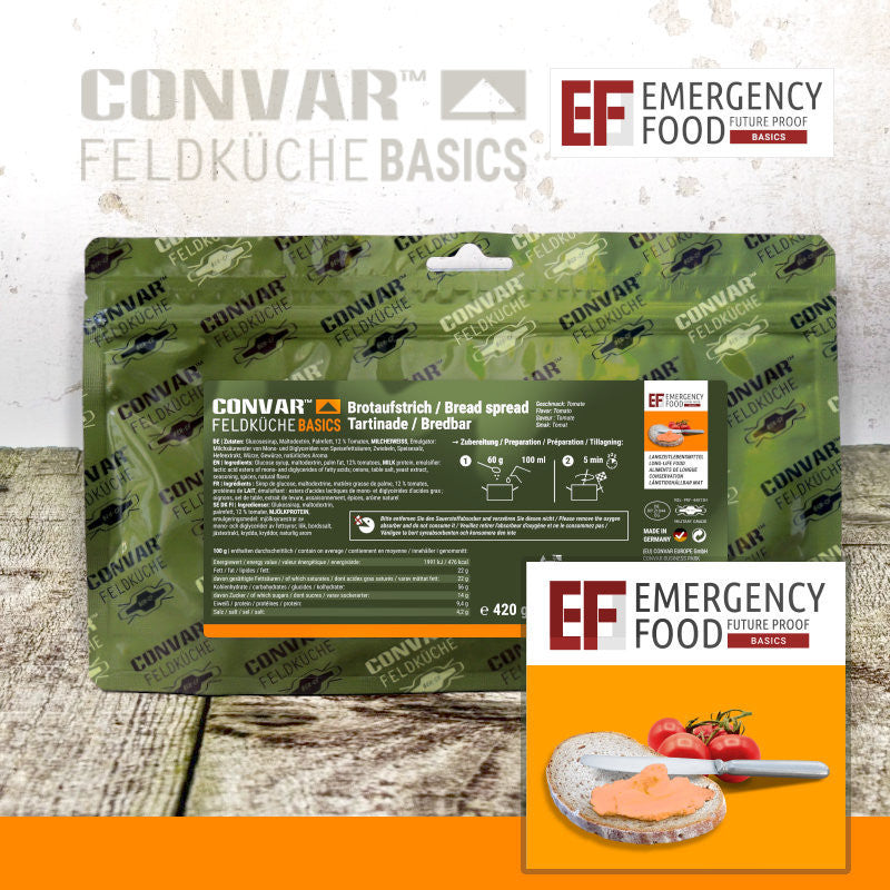CONVAR™ Feldküche Basics Brotaufstrich Tomatencreme (420g) 15x
