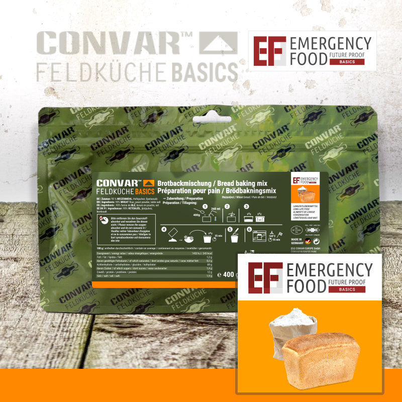 CONVAR™ Feldküche Basics Brotbackmischung (400g) 15x