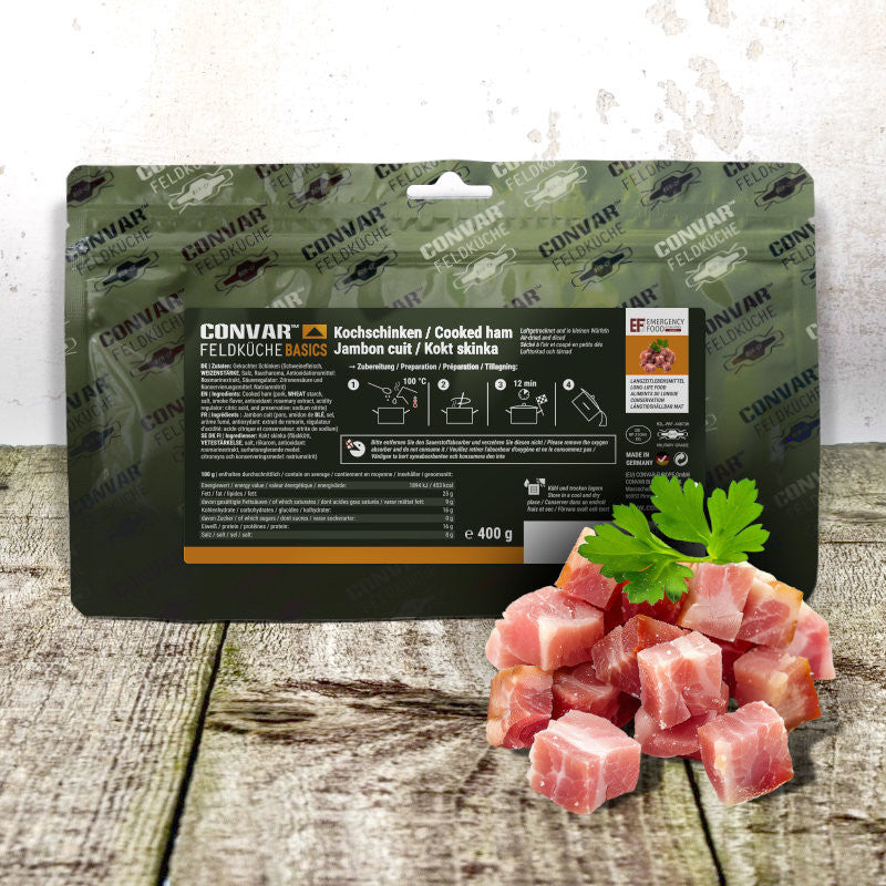 CONVAR™ Feldküche Basics Kochschinkenwürfel gefriergetrocknet (400g) 15x