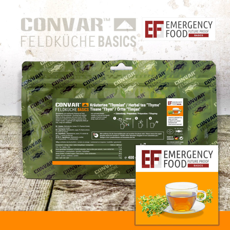 CONVAR™ Feldküche Basics Kräutertee Thymian (400g) 15x