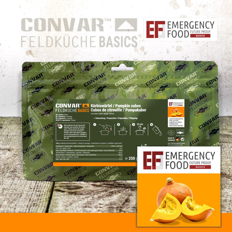CONVAR™ Feldküche Basics Kürbiswürfel (250g) 15x