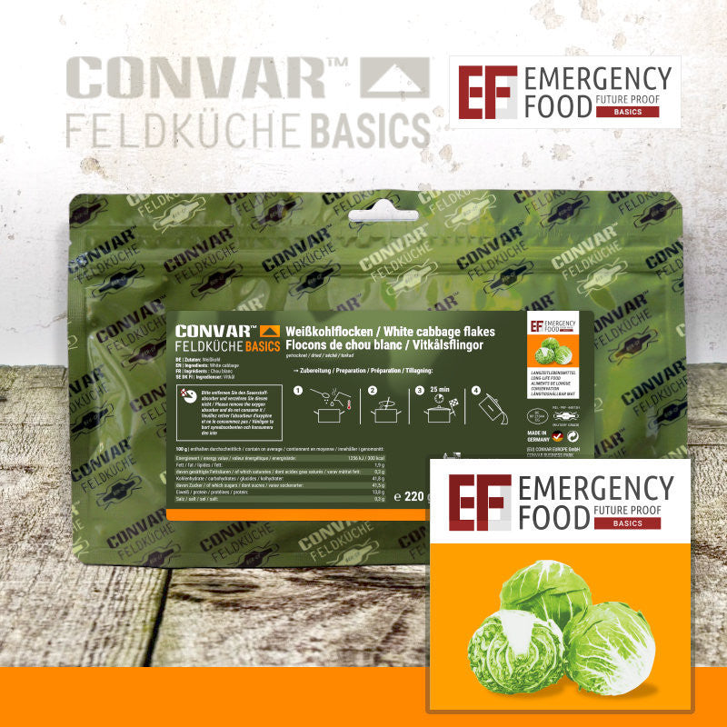 CONVAR™ Feldküche Basics Weisskohlflocken (220g) 15x