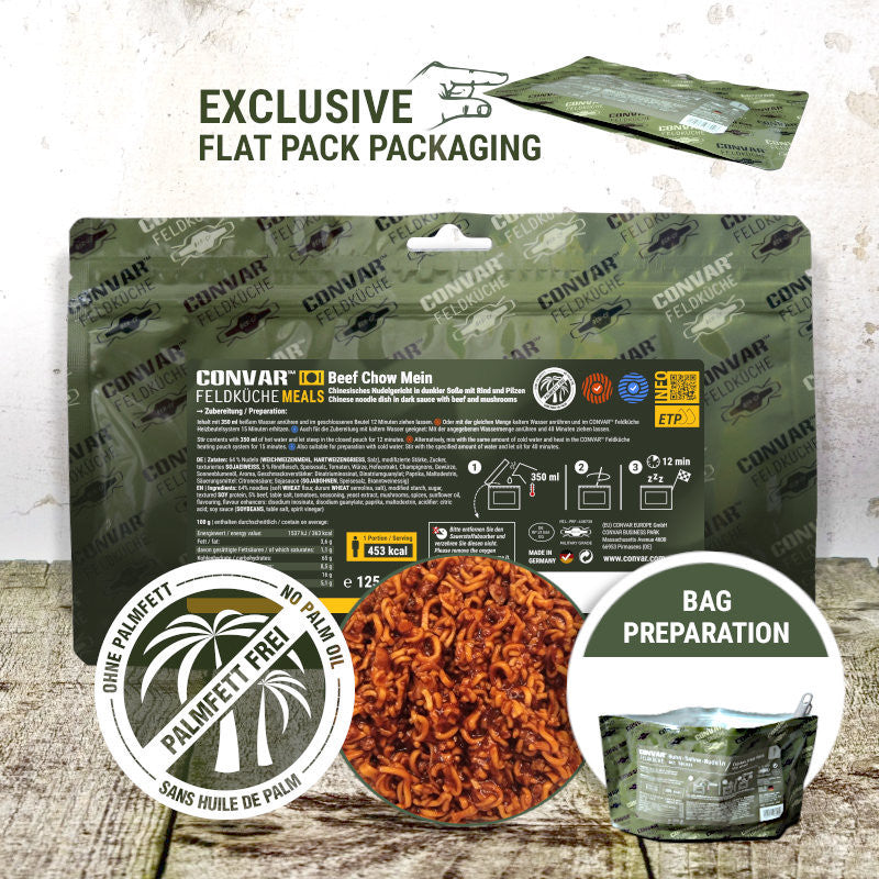 CONVAR™ Feldküche Beef Chow Mein (125g) 12x