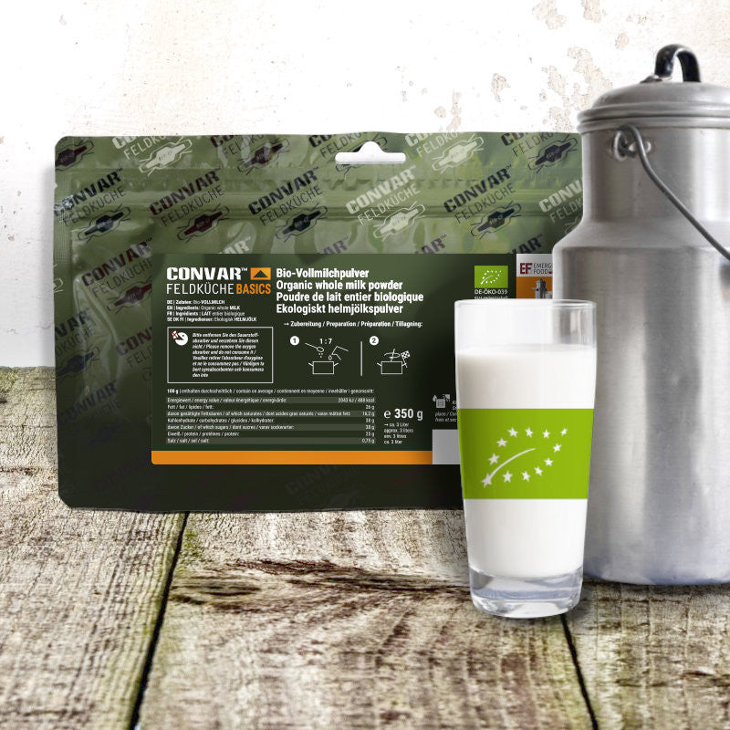 CONVAR™ Feldküche Basics Bio Vollmilchpulver (350g ergibt 3 Liter) - [DE-ÖKO-039]