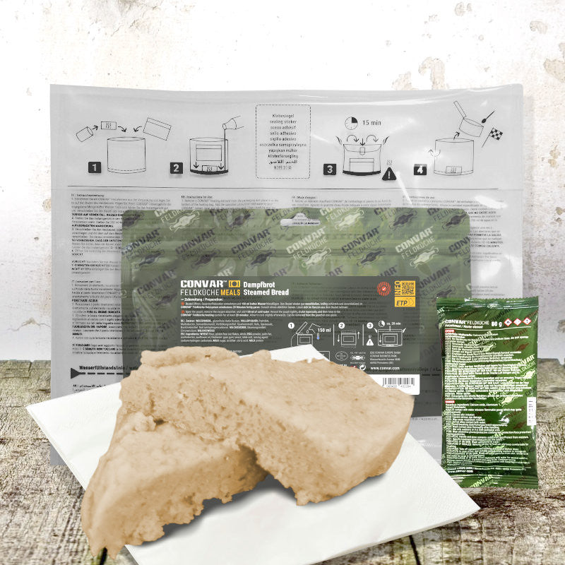 CONVAR™ Feldküche Dampfbrot (100g) [inkl. Heizelement & Heizbeutel] 15x