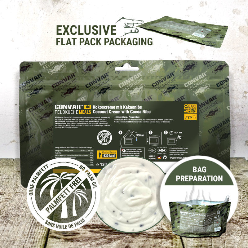 CONVAR™ Feldküche Kokoscreme mit Kakaonibs (130g) 12x