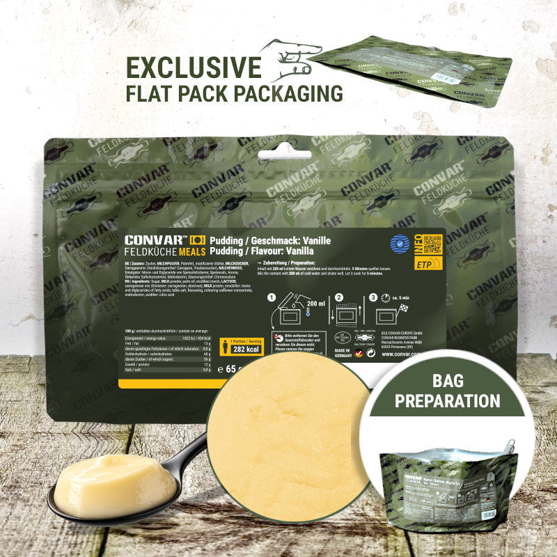 CONVAR™ Feldküche Pudding - Geschmack: Vanille (65g) 12x
