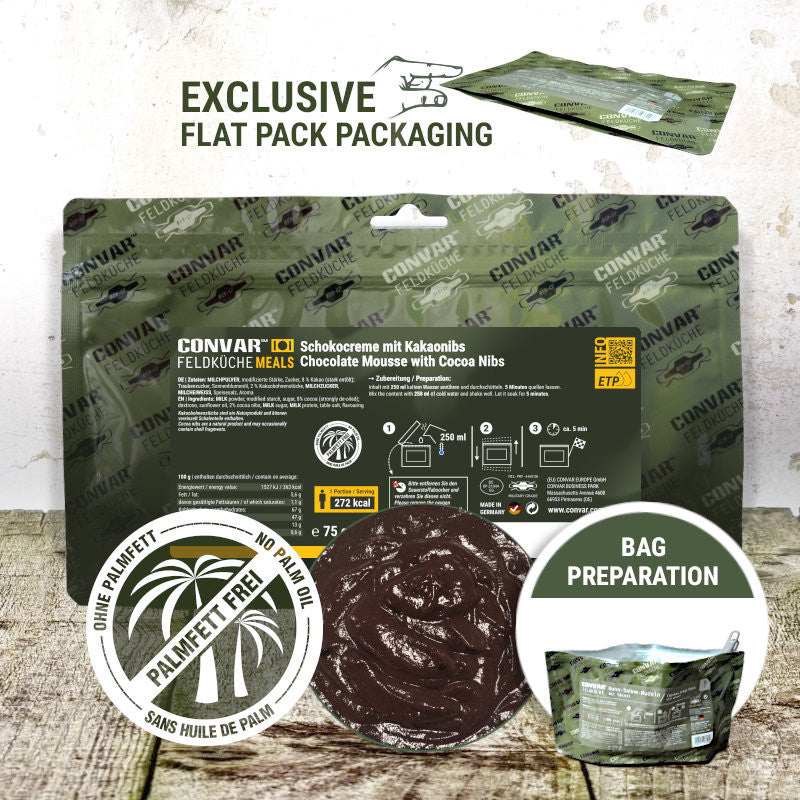 CONVAR™ Feldküche Schokocreme mit Kakaonibs (75 g) 12x