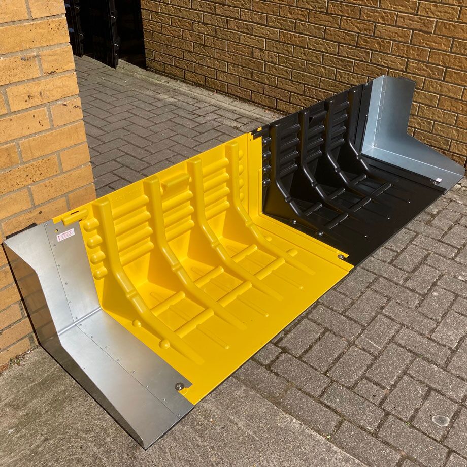 Loidhold Damm Flex – Hochwasserschutzzaun Mobil Stauhöhe 45 cm – Länge: 100 cm