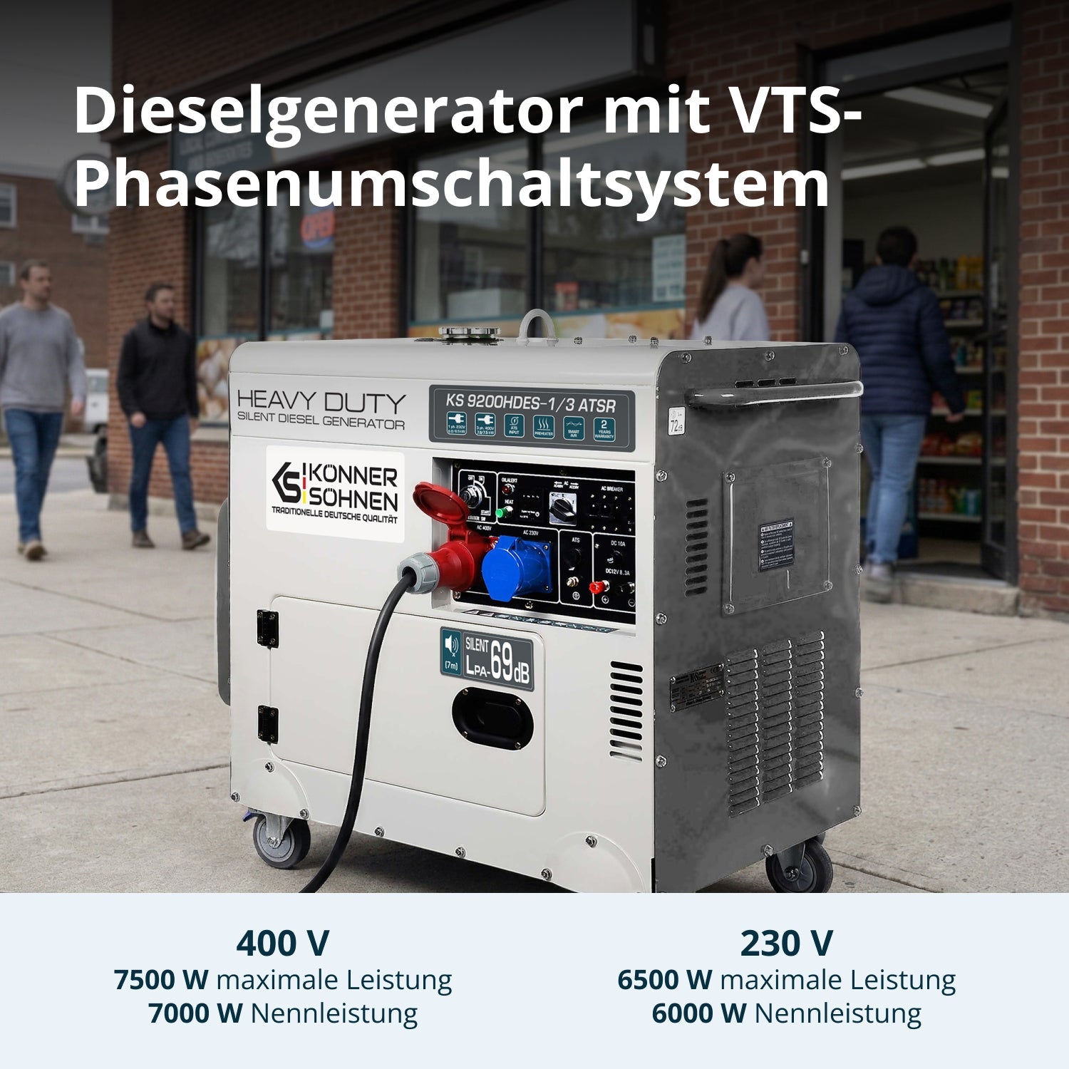 Diesel-Generator KS 9200HDES-1/3 ATSR (EURO V) – Diesel-Stromerzeuger