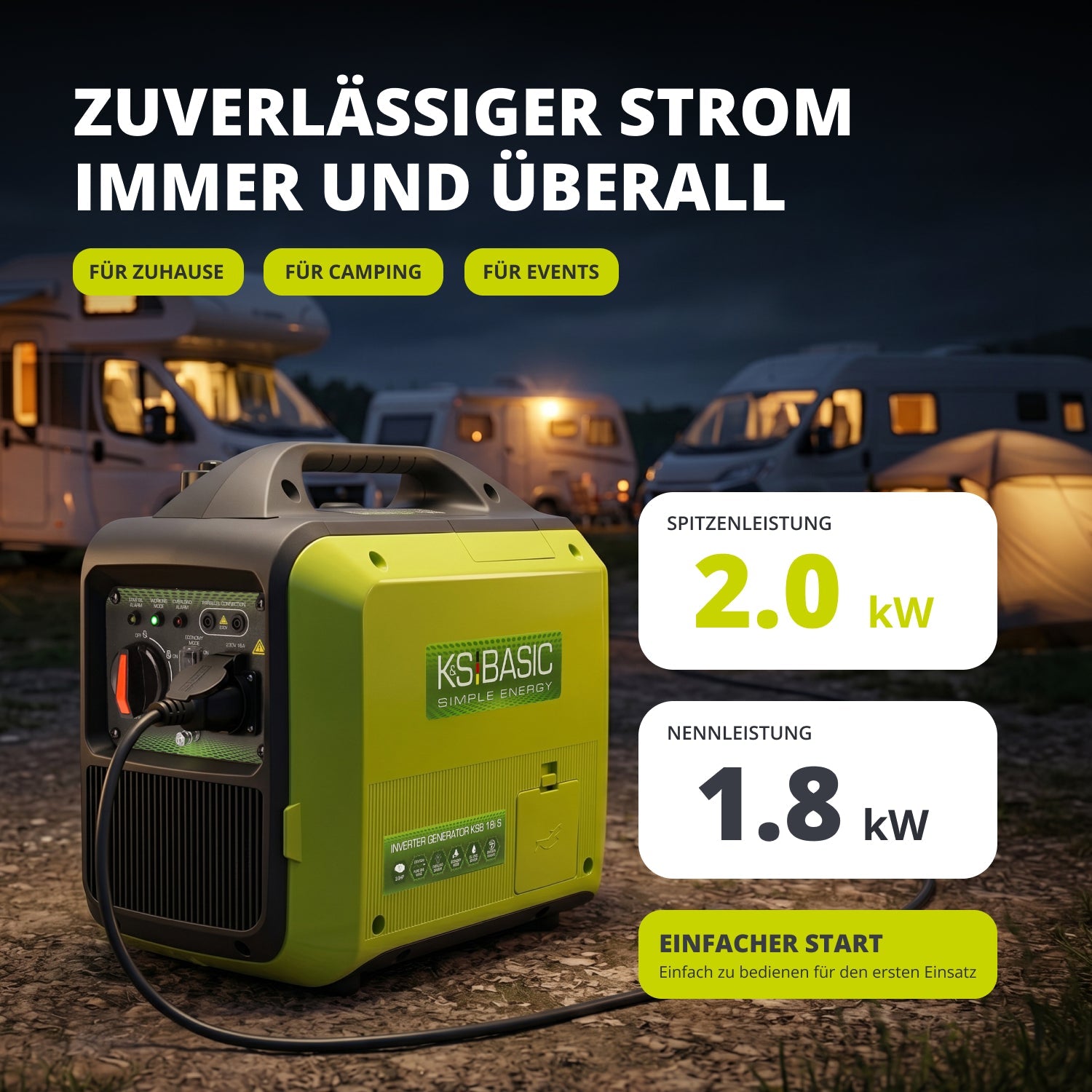 Inverter-Generator KSB 18i S – Inverter-Generatoren