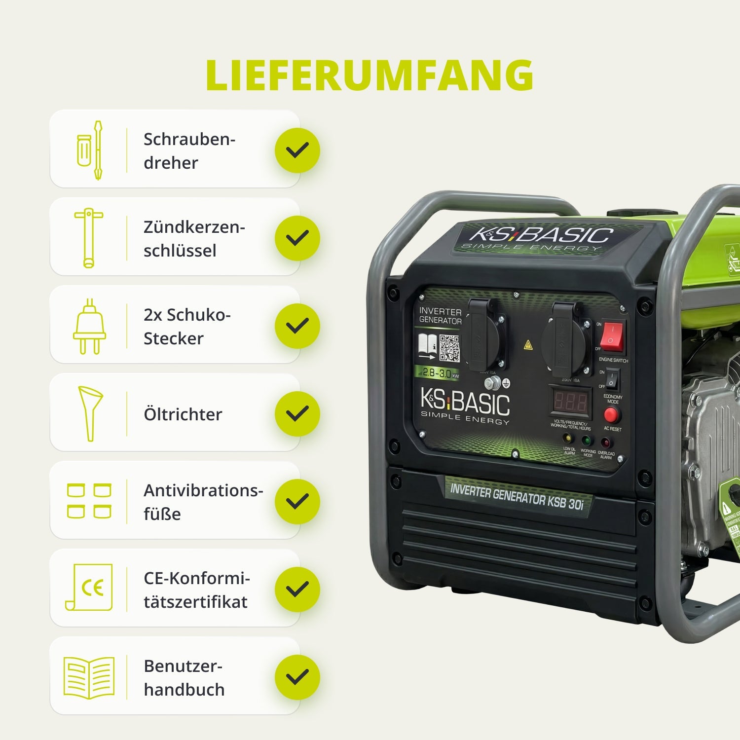 Inverter-Generator KSB 30i – Inverter-Generatoren