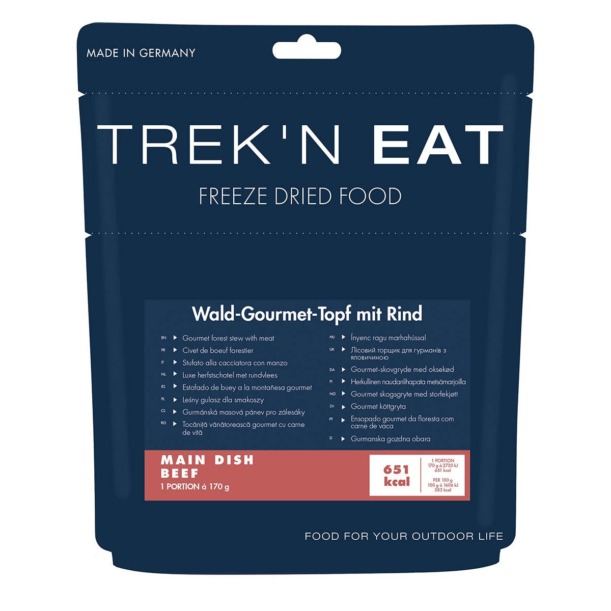 Trek 'n Eat, Wald-Gourmet- Topf mit Rind, 7% Mwst.