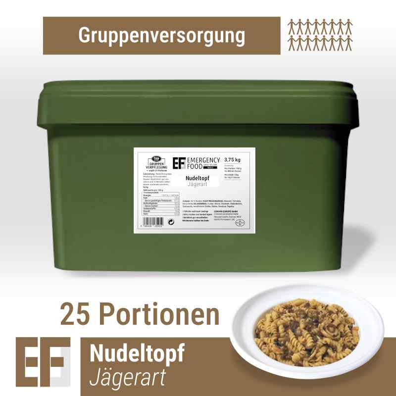 EF MEALS Nudeltopf Jägerart mit Rindfleisch und Pilzen (3,75kg) (ESL) 25 Porti