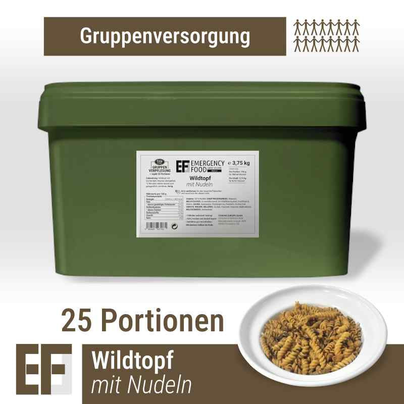 EF MEALS Wildtopf mit Nudeln 25 Portionen (3,75kg)